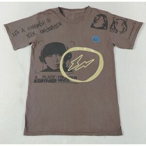 Travis Scott Cactus Jack Shirt Mens Small Brown Lightning Graphic Tee Music